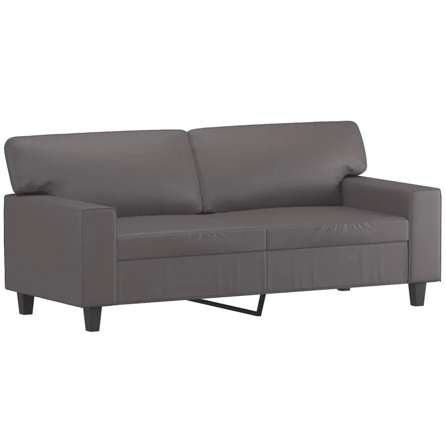 Ensemble de canapés 3 pcs gris similicuir - 4