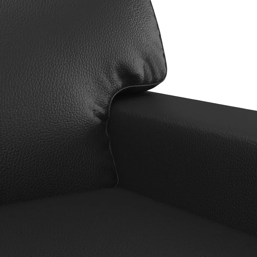 Ensemble de canapés 2 pcs noir similicuir - 5