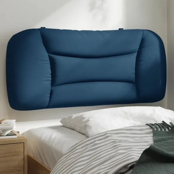 Coussin de tête de lit Hvar bleu 80 cm tissu
