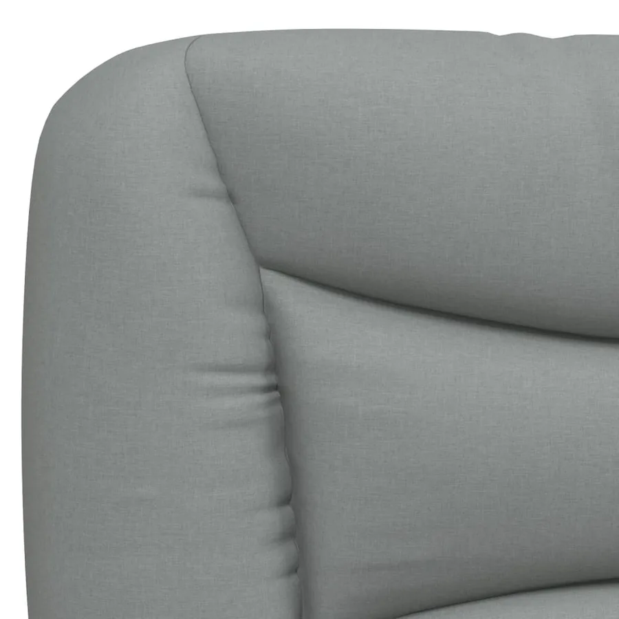 Lit avec matelas Hvar gris clair 80x200 cm tissu - 7