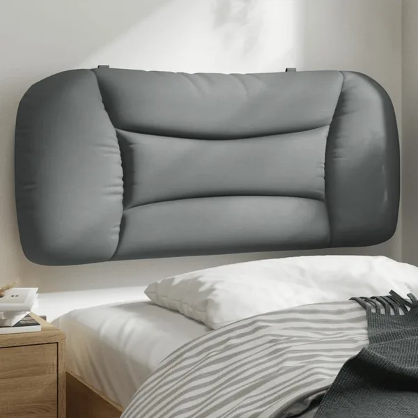 Coussin de tête de lit Hvar gris clair 80 cm tissu