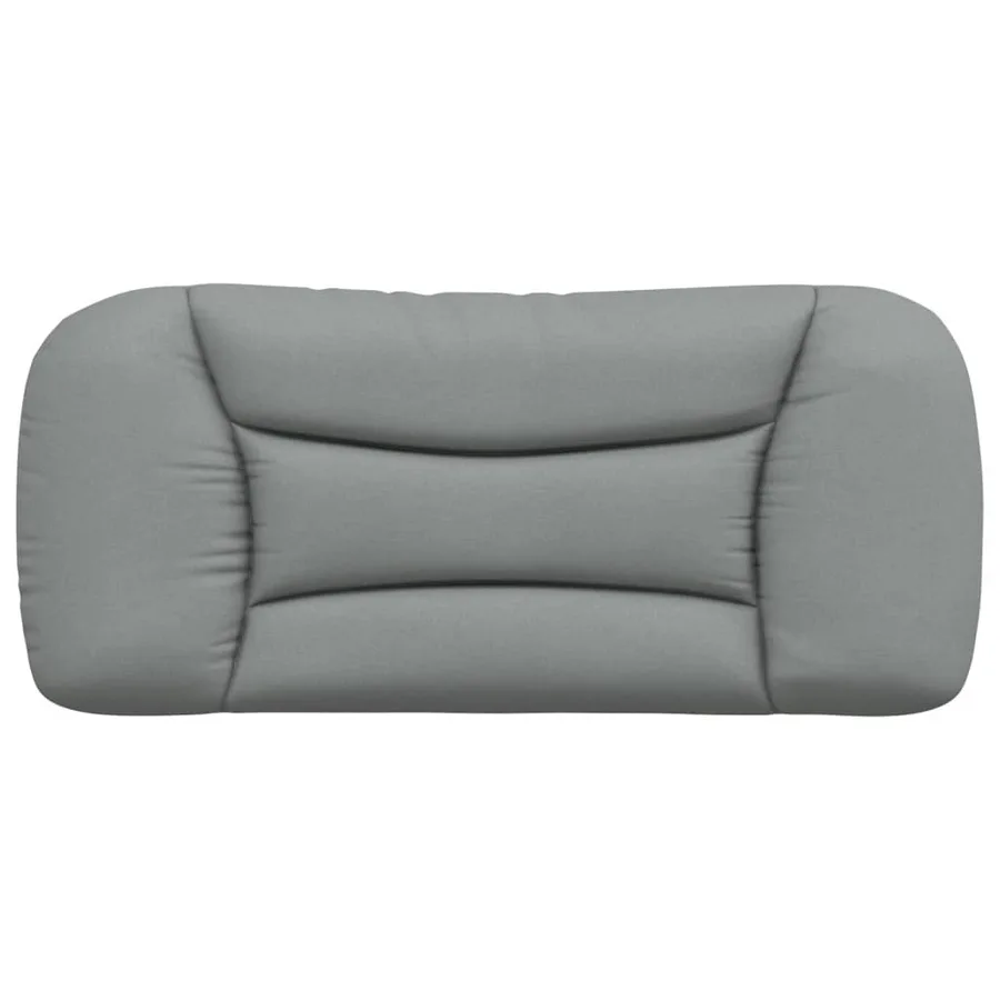 Coussin de tête de lit Hvar gris clair 80 cm tissu - 5