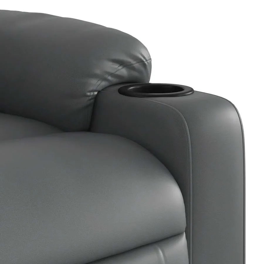 Fauteuil inclinable de massage Gris Similicuir - 11