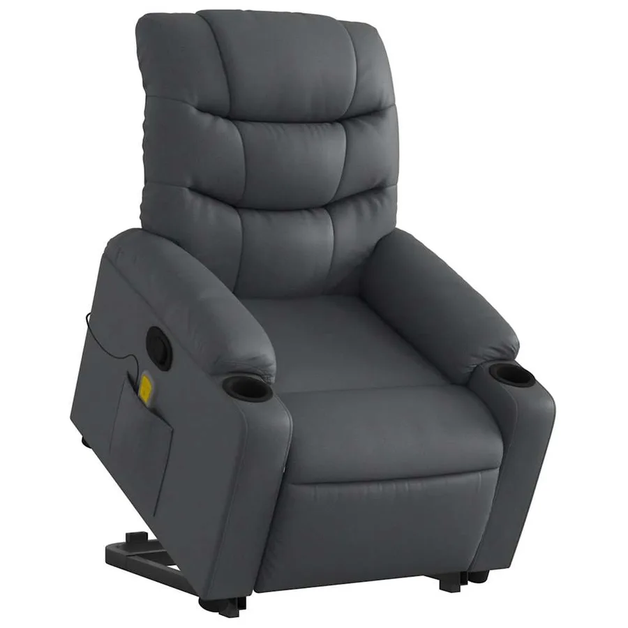 Fauteuil inclinable de massage Gris Similicuir - 3
