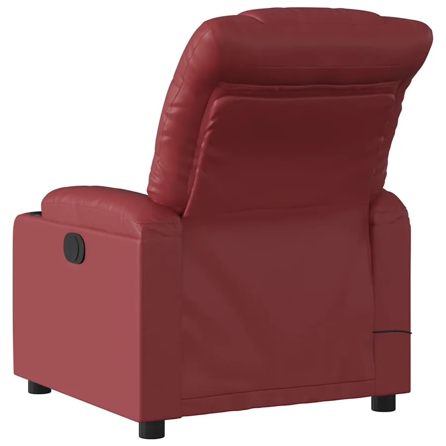 Fauteuil de massage inclinable Rouge bordeaux Similicuir - 4