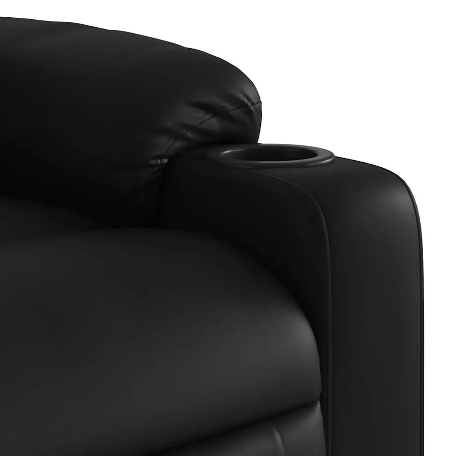 Fauteuil inclinable Noir Similicuir - 11
