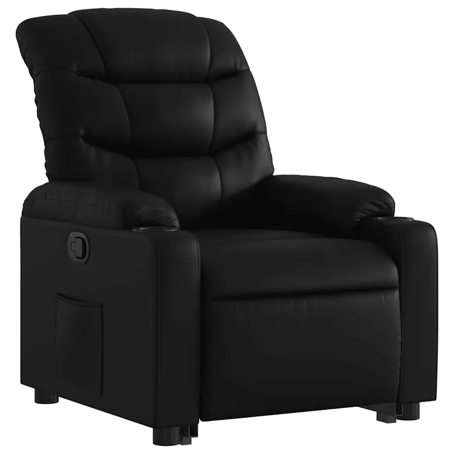 Fauteuil inclinable Noir Similicuir - 4