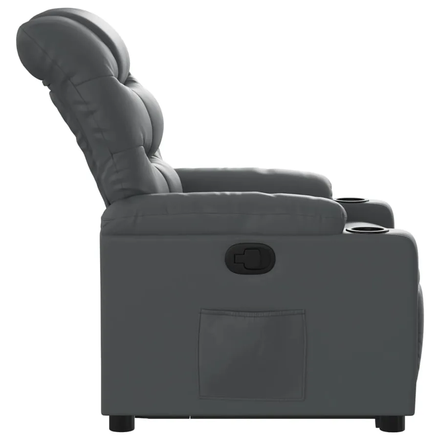 Fauteuil inclinable Gris Similicuir - 10