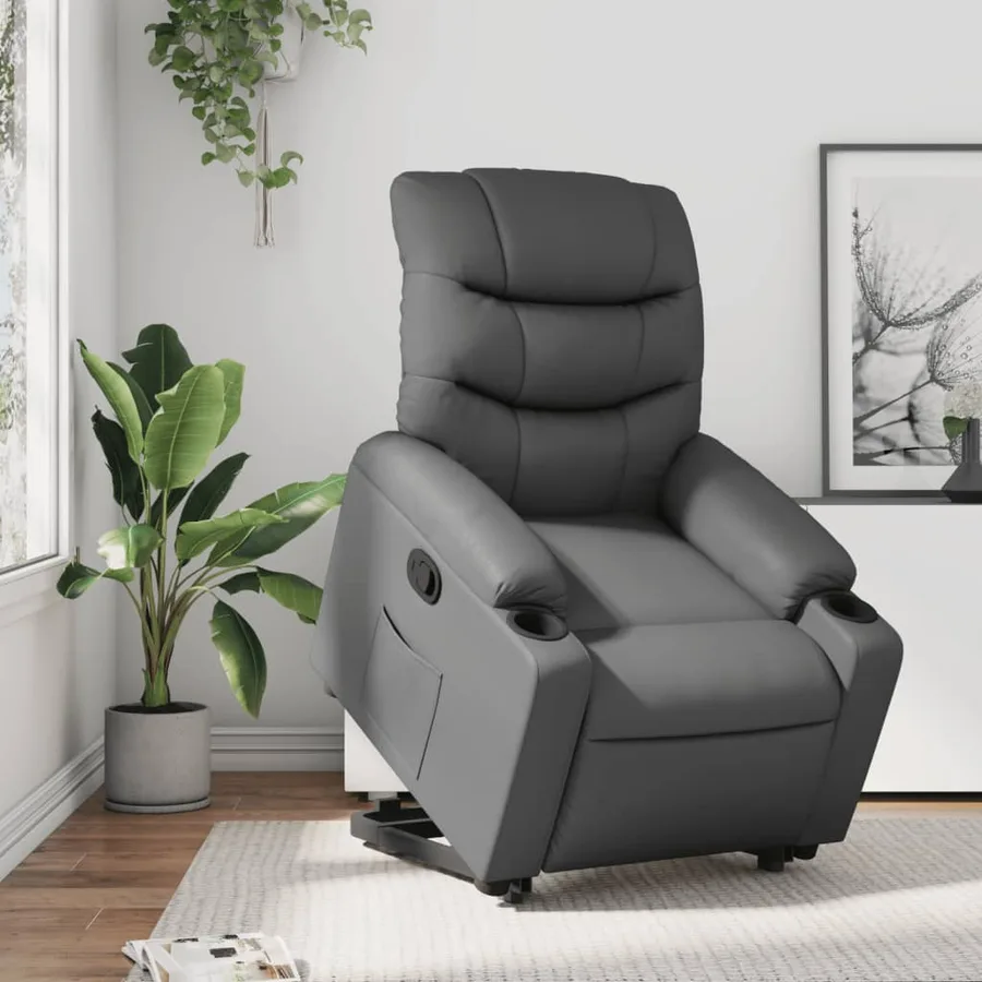 Fauteuil inclinable Gris Similicuir - 16