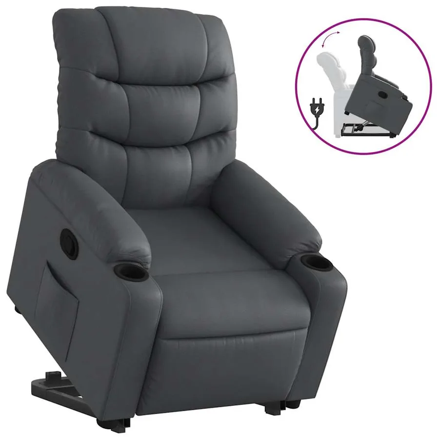 Fauteuil inclinable Gris Similicuir - 2