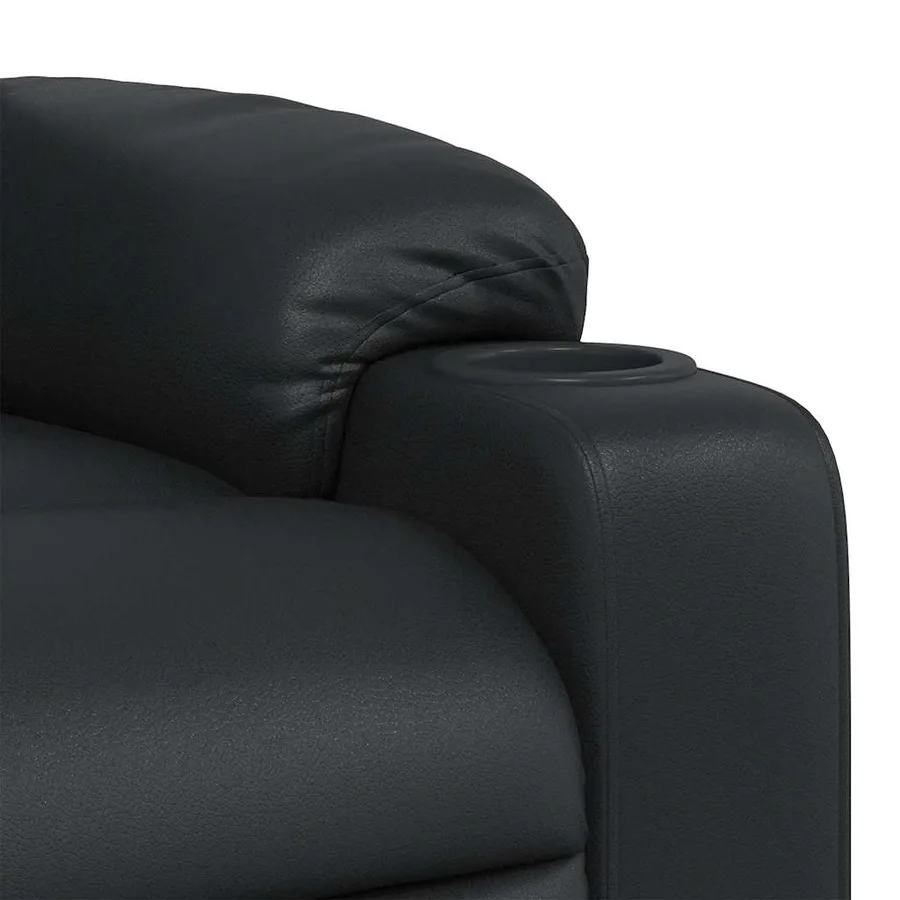 Fauteuil inclinable Noir Similicuir - 8
