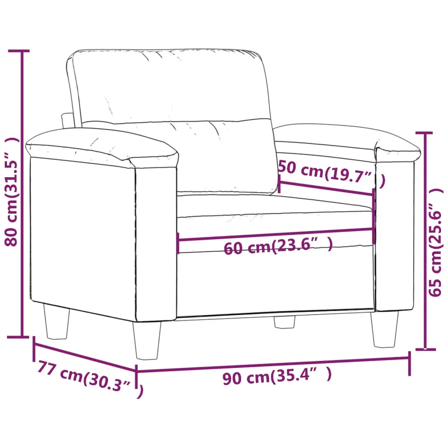 Fauteuil Cappuccino 60 cm Similicuir - 8