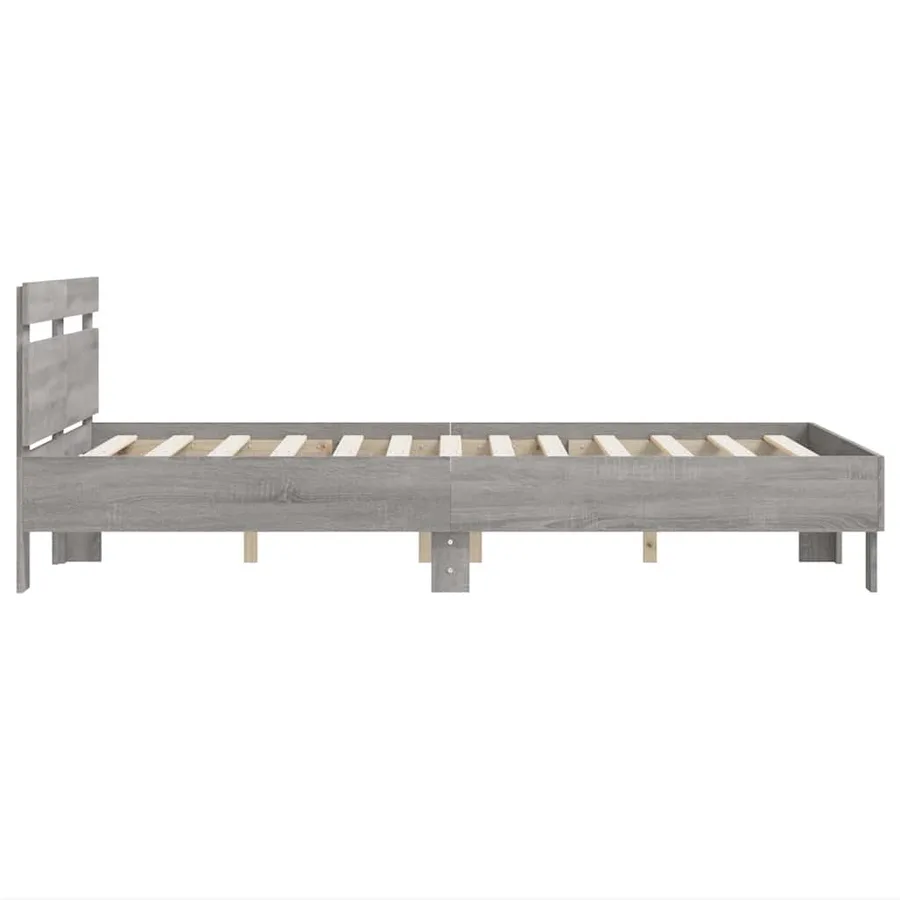Cadre de lit sans matelas sonoma gris 120x200 cm - 6