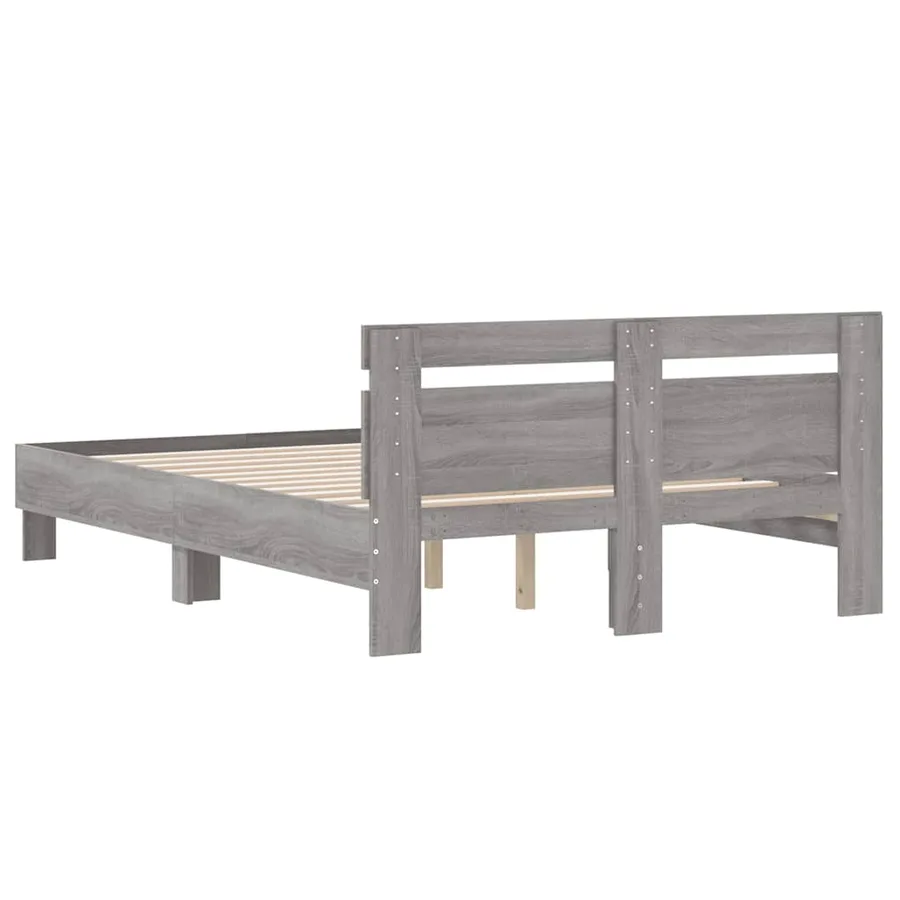 Cadre de lit sans matelas sonoma gris 120x200 cm - 7
