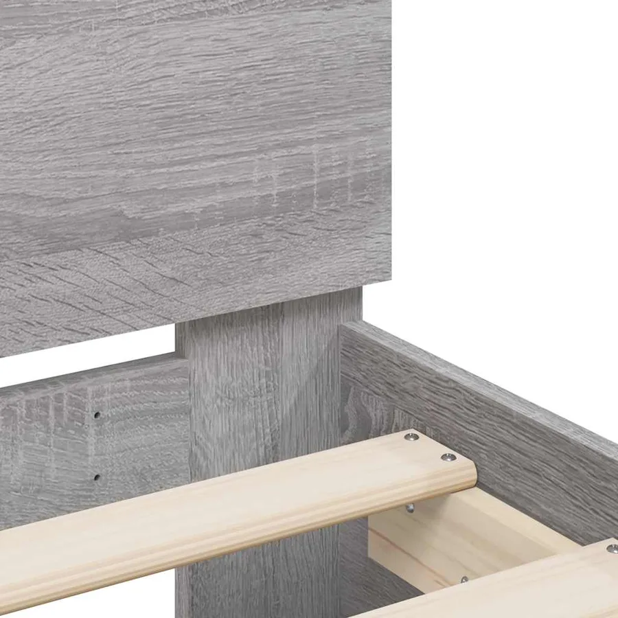 Cadre de lit sans matelas sonoma gris 120x200 cm - 8