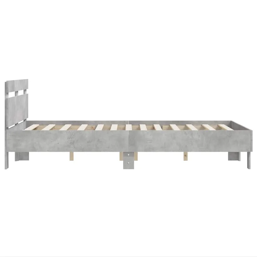 Cadre de lit sans matelas gris béton 120x200 cm - 6