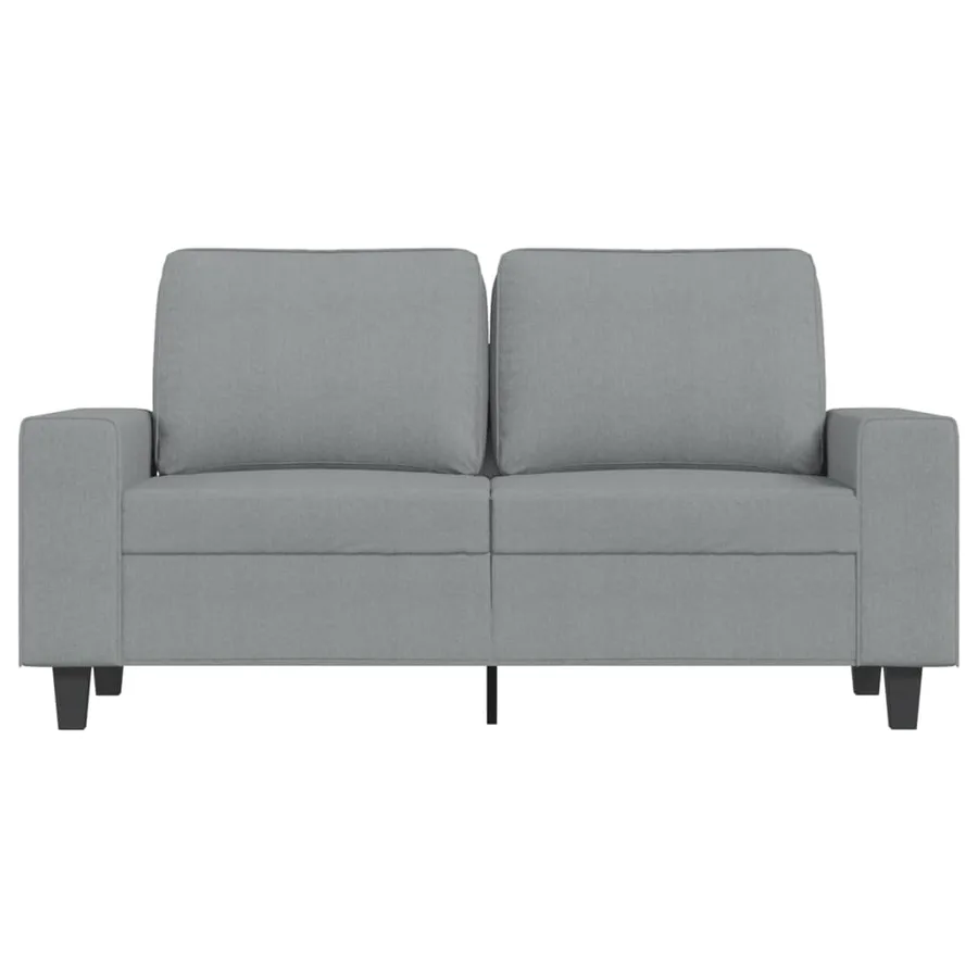 Canapé à 2 places Gris clair 120 cm Tissu - 3
