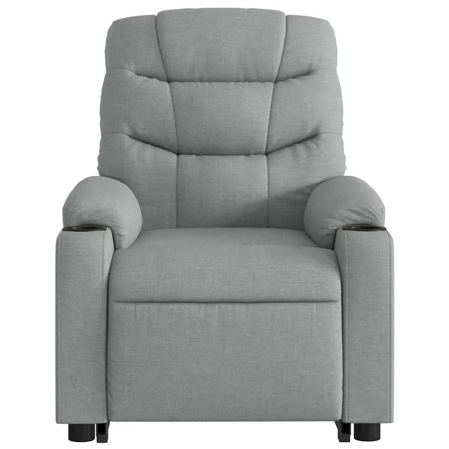 Fauteuil inclinable électrique gris clair tissu - 9