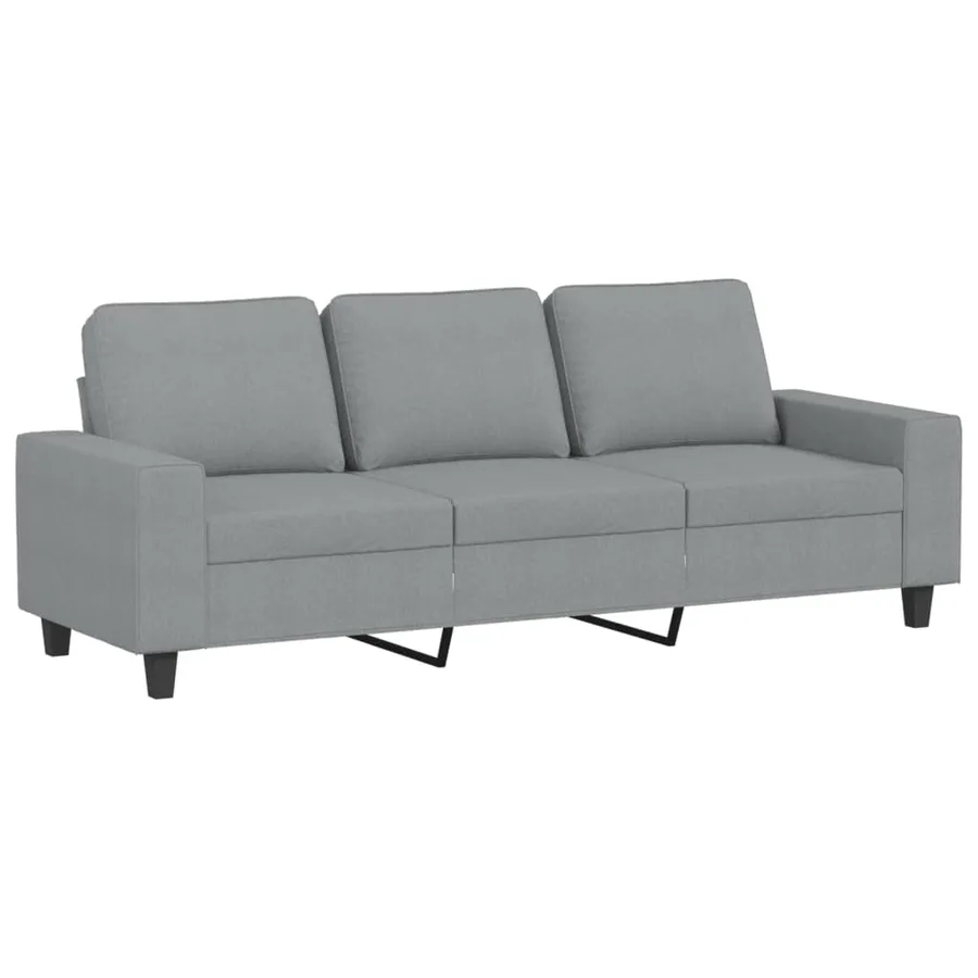 Ensemble de canapés 2 pcs gris clair tissu - 4