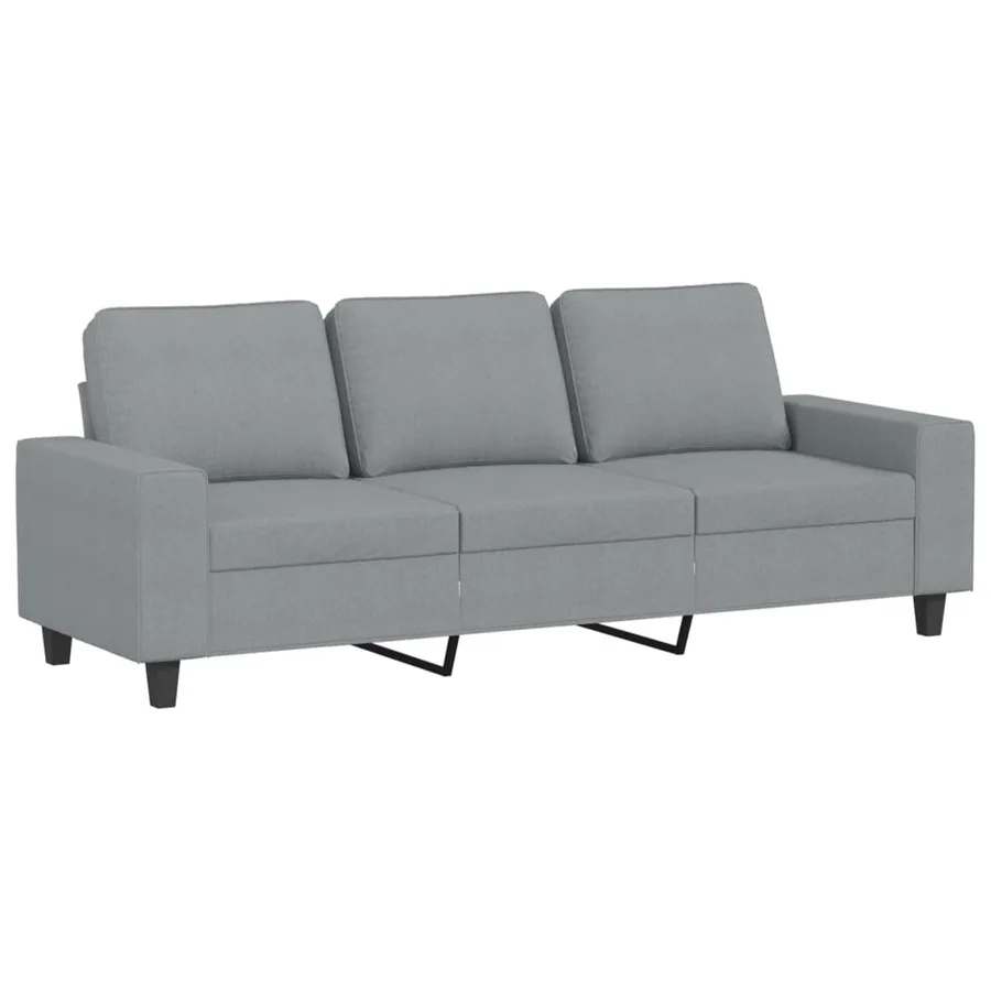Ensemble de canapés 3 pcs gris clair tissu - 5