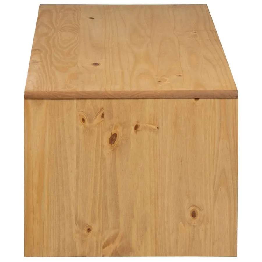 Table basse SAUDA chêne 99x55x45 cm bois de pin massif - 5