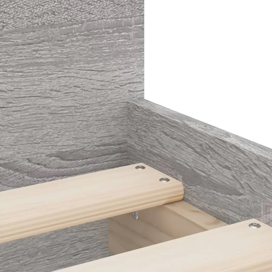 Cadre de lit avec tiroirs sans matelas sonoma gris 100x200 cm - 9