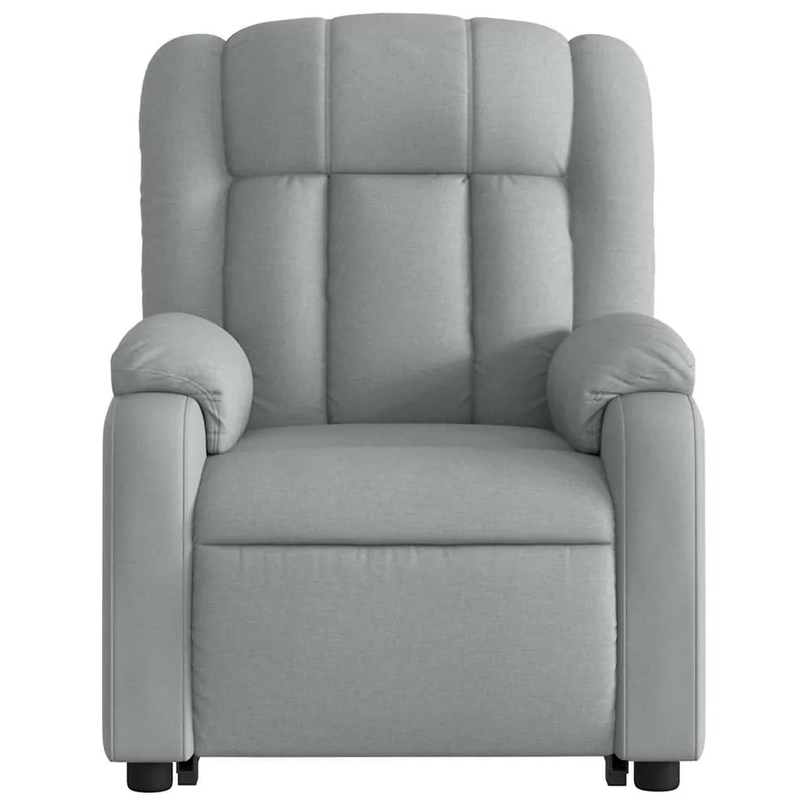 Fauteuil inclinable de massage électrique Gris clair Tissu - 9