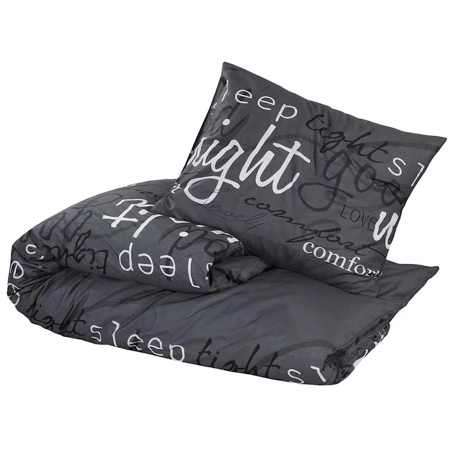 Ensemble de housse de couette Noir 140x200 cm Coton - 3