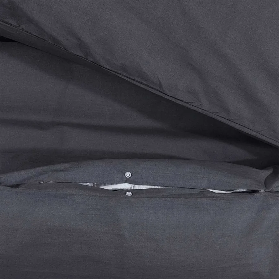 Ensemble de housse de couette Noir 140x200 cm Coton - 4