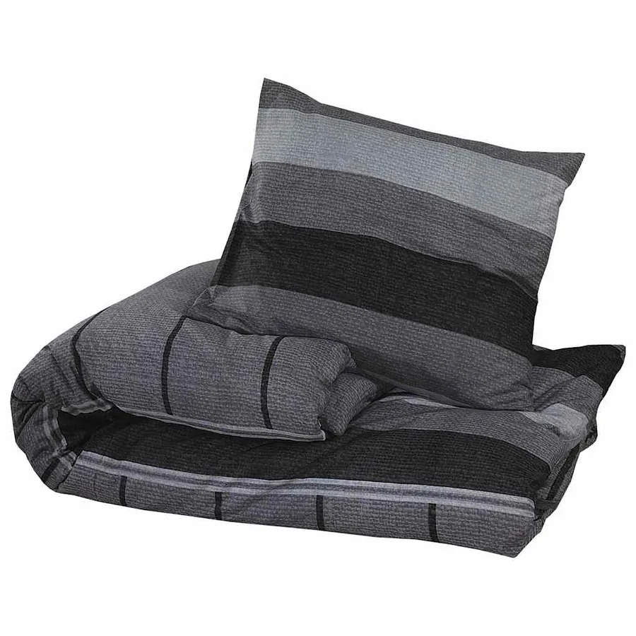 Ensemble de housse de couette gris foncé 200x200 cm Coton - 3