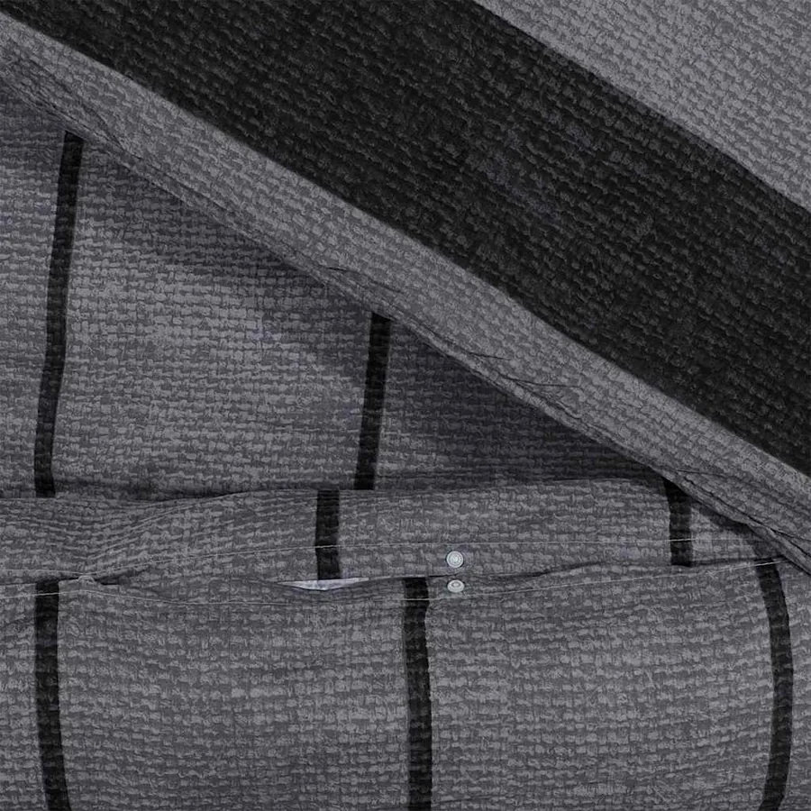 Ensemble de housse de couette gris foncé 200x200 cm Coton - 4