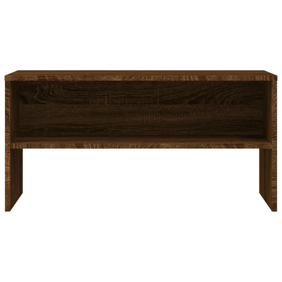 Meuble TV chêne marron 80x40x40 cm bois d'ingénierie - 4