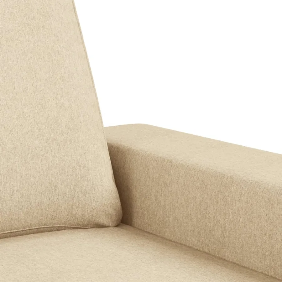 Ensemble de canapés 2 pcs crème tissu - 5