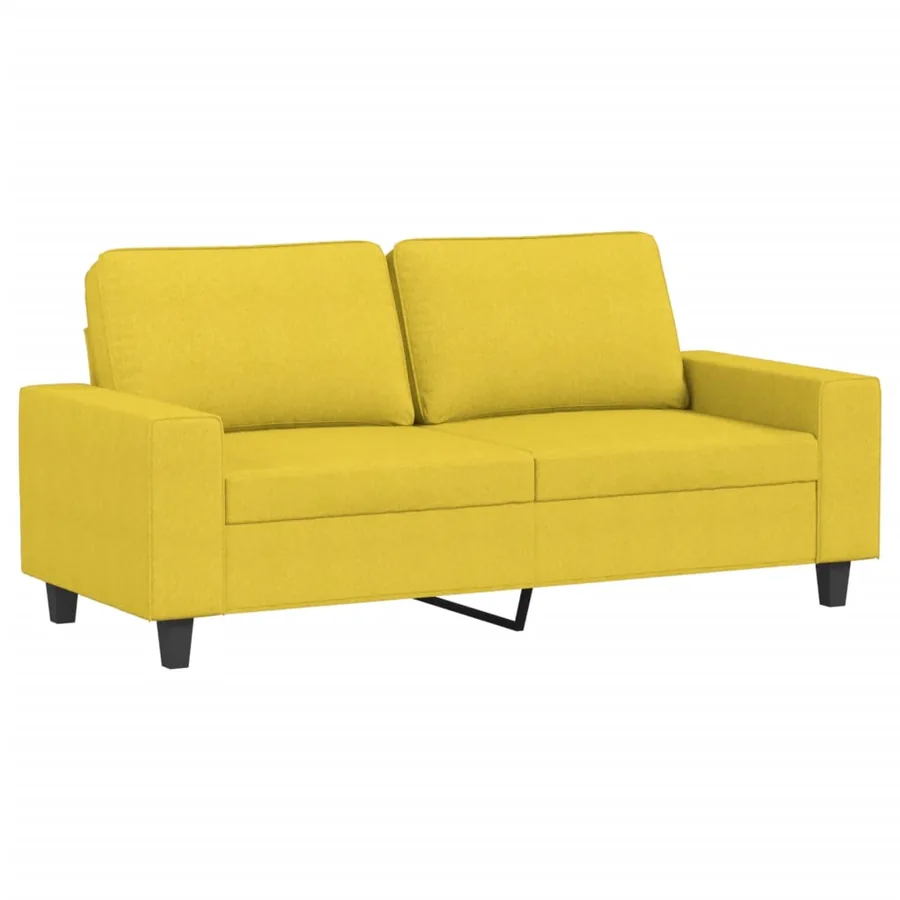 Ensemble de canapés 2 pcs jaune clair tissu - 4