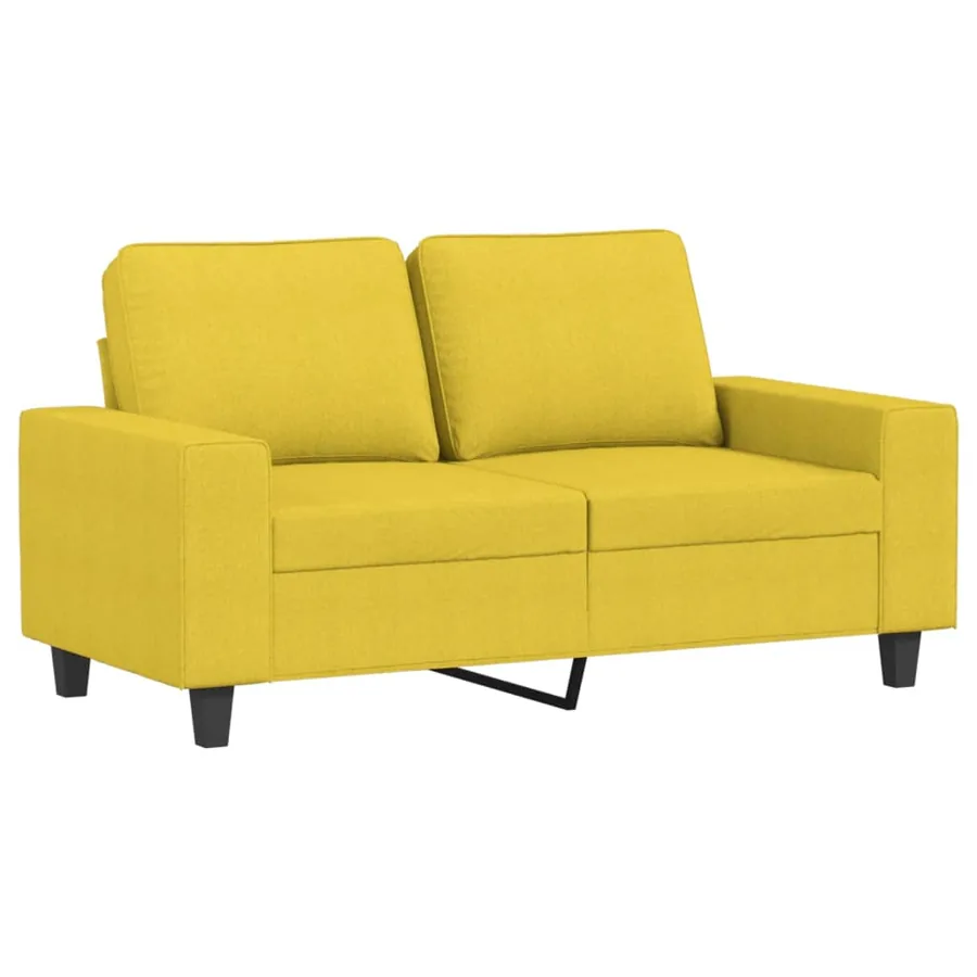 Ensemble de canapés 4 pcs jaune clair tissu - 4