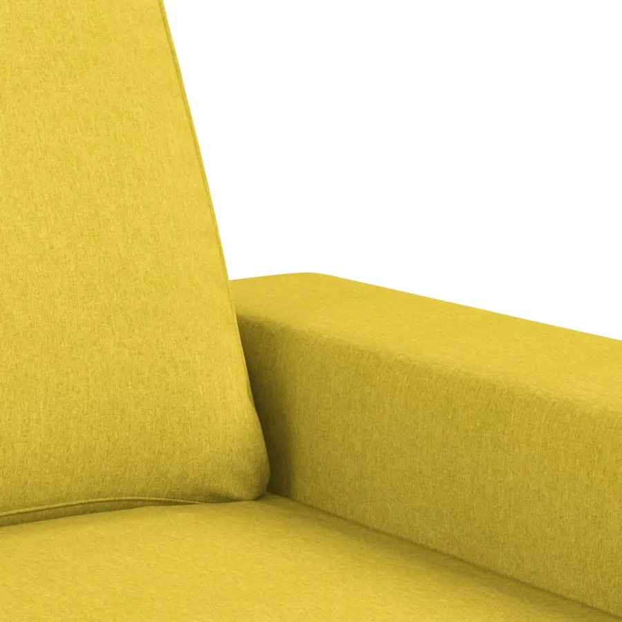 Ensemble de canapés 4 pcs jaune clair tissu - 7