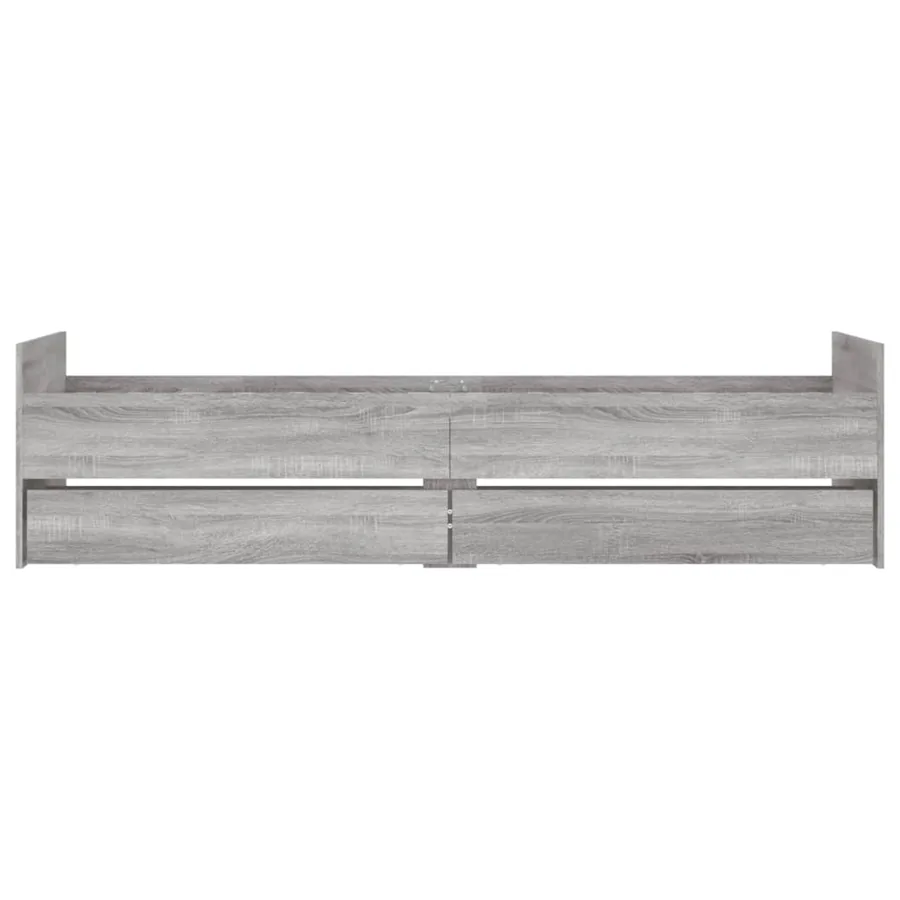 Cadre de lit avec tiroirs sans matelas sonoma gris 90x200 cm - 6