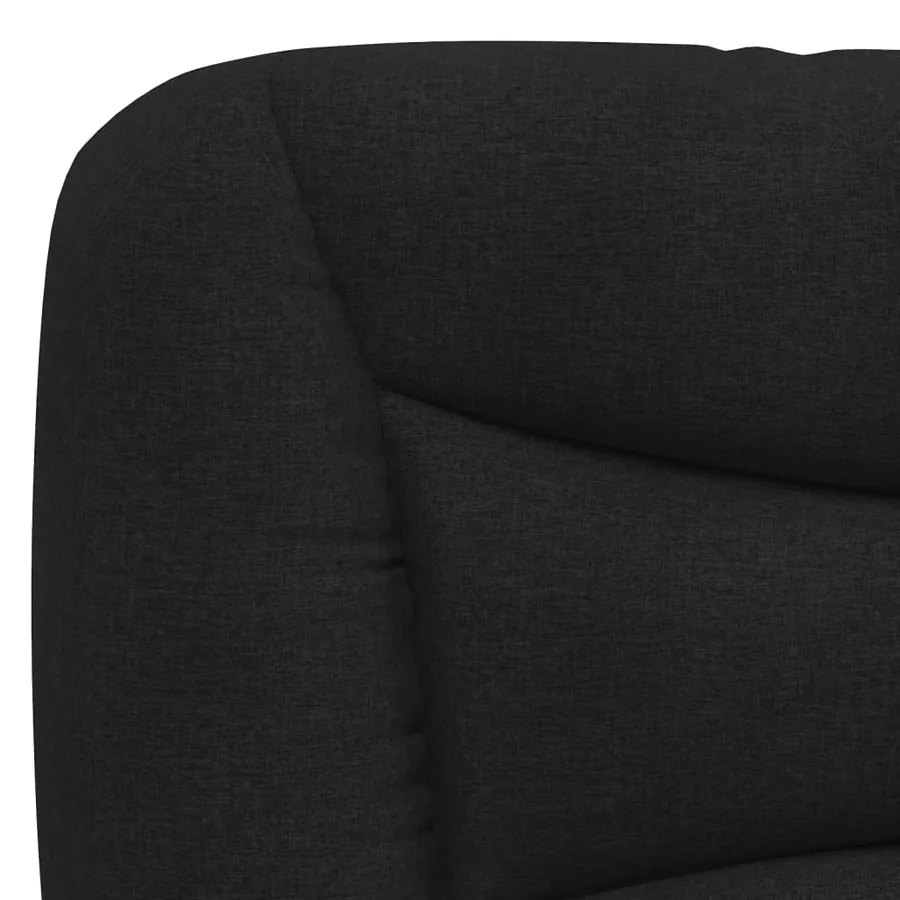 Cadre de lit avec LED sans matelas Hvar noir 140x200 cm tissu - 11