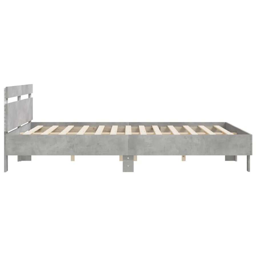 Cadre de lit avec LED sans matelas gris béton 180x200 cm - 8