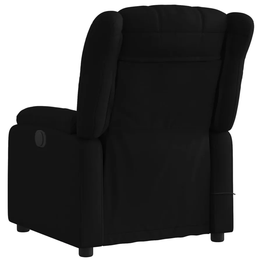 Fauteuil de massage inclinable électrique Noir Tissu - 5