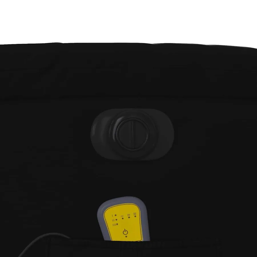 Fauteuil de massage inclinable électrique noir similicuir - 12