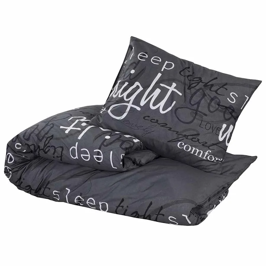 Ensemble de housse de couette Noir 140x200 cm Coton - 3