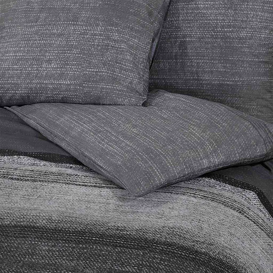 Ensemble de housse de couette gris foncé 260x240 cm Coton - 5