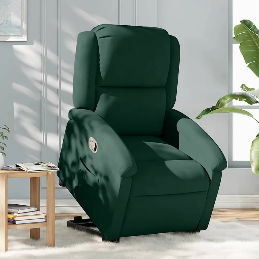 Fauteuil inclinable Vert foncé Velours