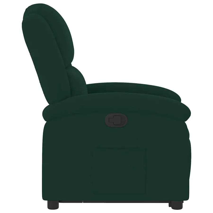 Fauteuil inclinable Vert foncé Velours - 10