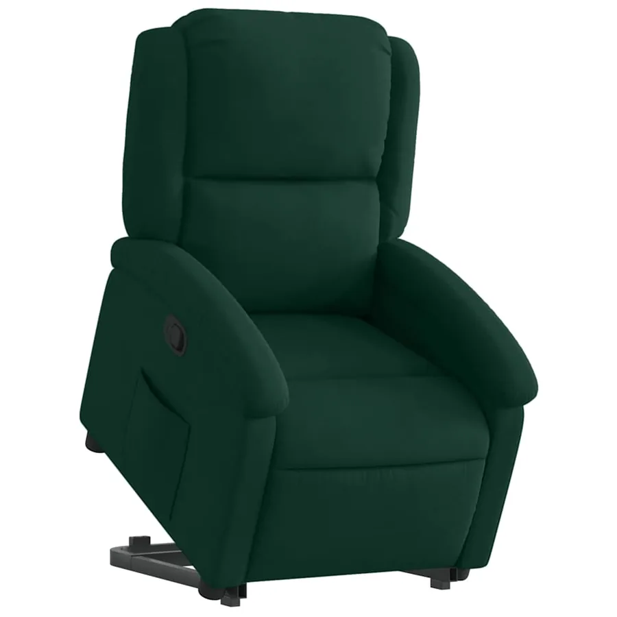 Fauteuil inclinable Vert foncé Velours - 3