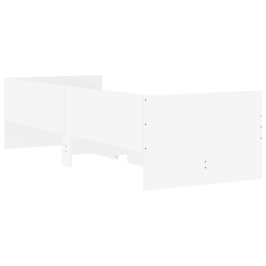 Cadre de lit avec tiroirs sans matelas blanc 90x200 cm - 8