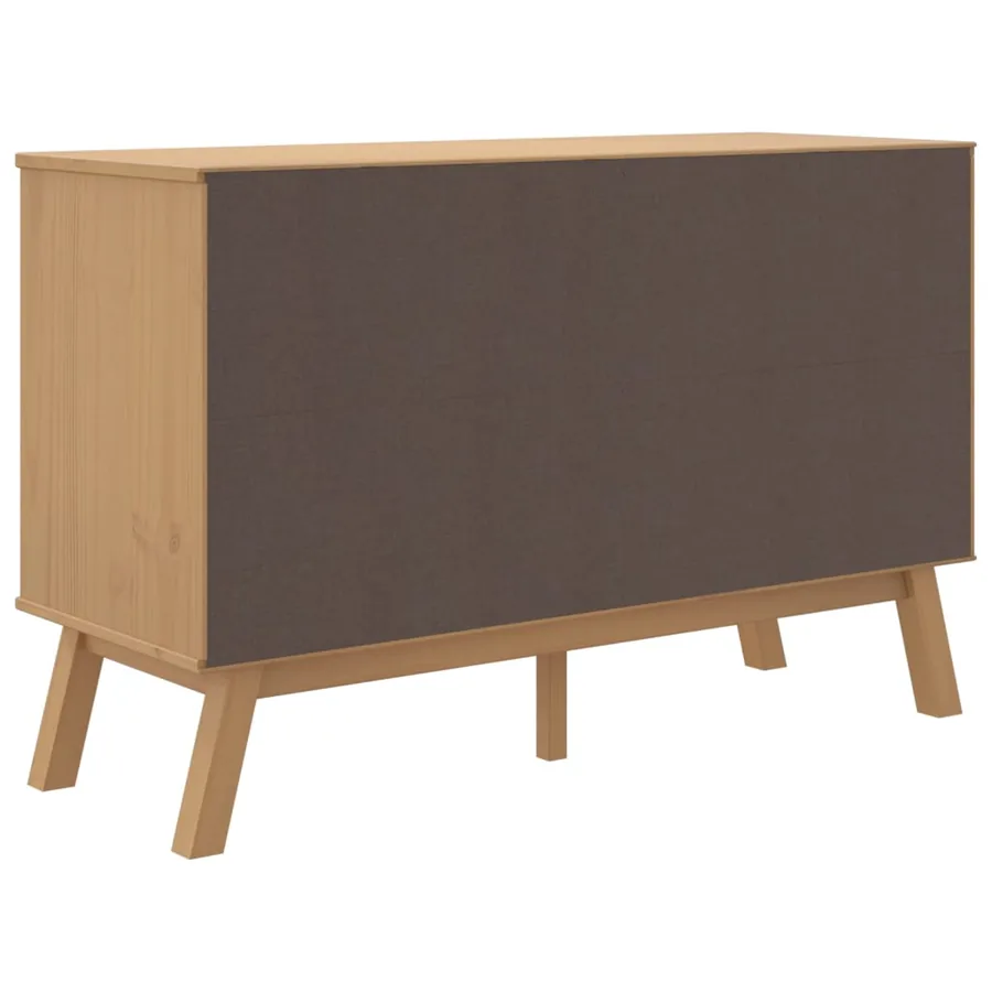 Buffet OLDEN marron 114x43x73,5 cm bois massif de pin - 10