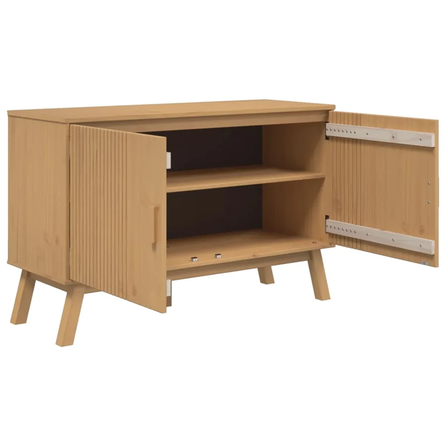 Buffet OLDEN marron 114x43x73,5 cm bois massif de pin - 7