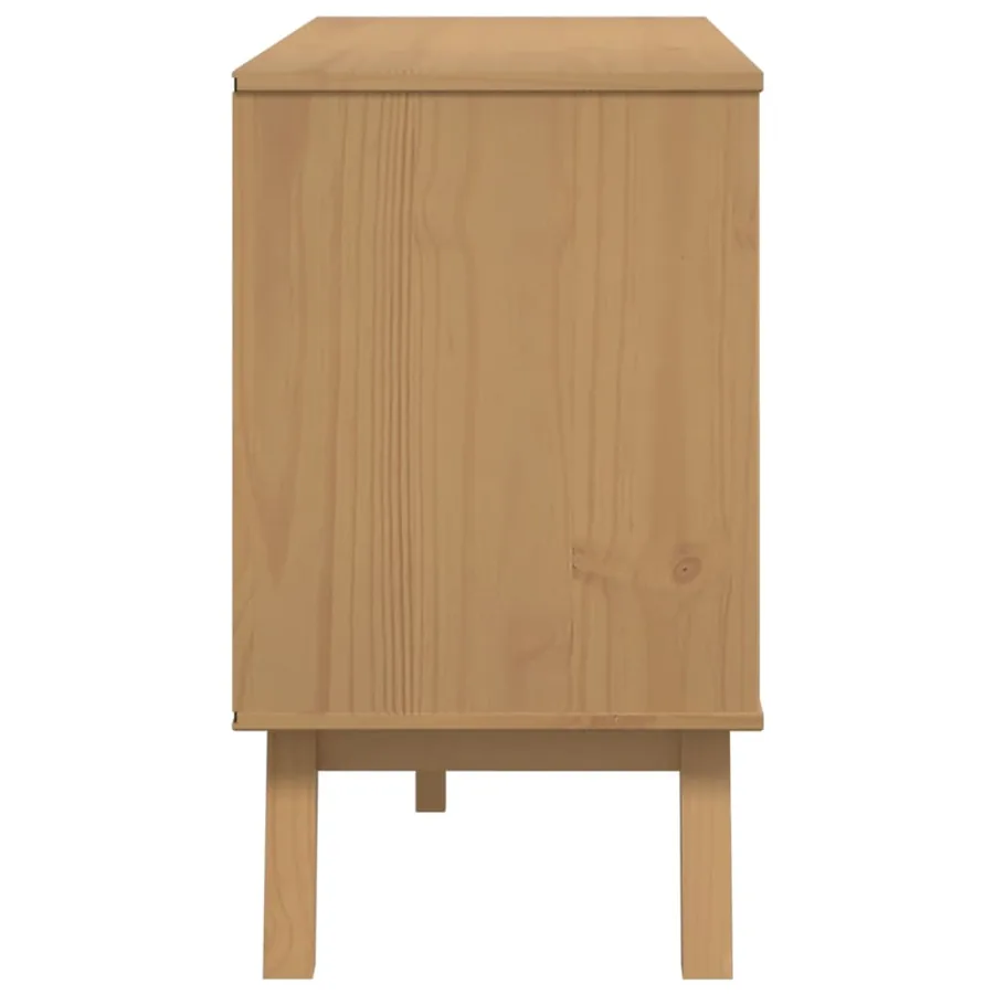 Buffet OLDEN marron 114x43x73,5 cm bois massif de pin - 9